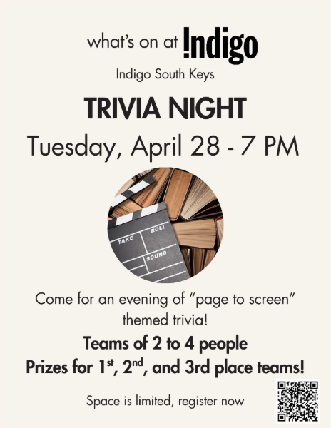 Book trivia at Indigo South Keys! 
